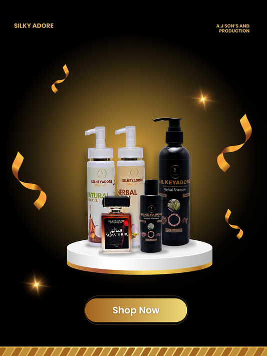 Pack of 05 Silkeyadore Herbal Shampoo 175ml/110ml+Herbal/Natural hairoil 200ml+Al-Mathur 50ml